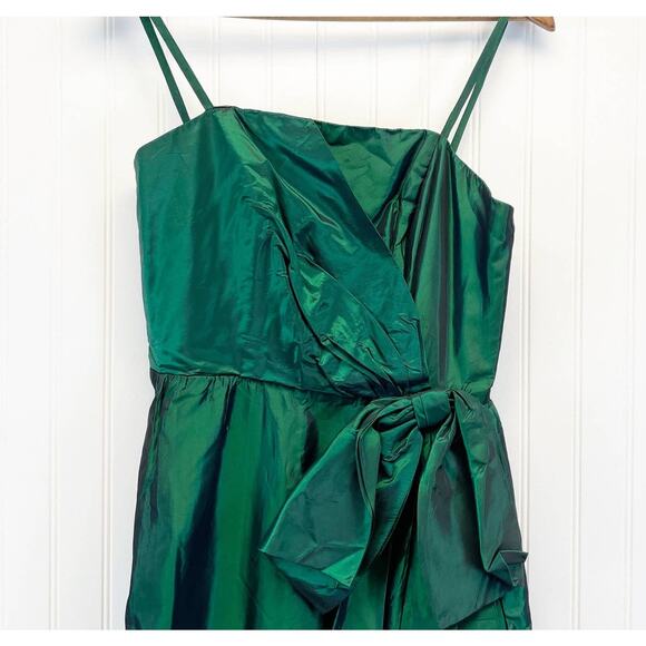 VTG 80s Alyce Design Womens 10 Emerald Green Gown Dress Formal Holiday Prom - Picture 7 of 13